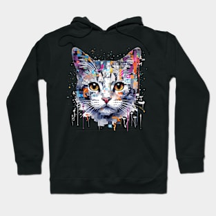 Cat Pet World Animal Lover Furry Friend Abstract Hoodie